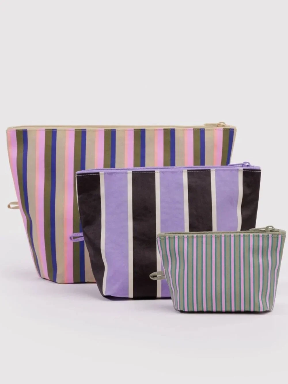 NWT Baggu Go Pouch Set - Candy Shop Stripes